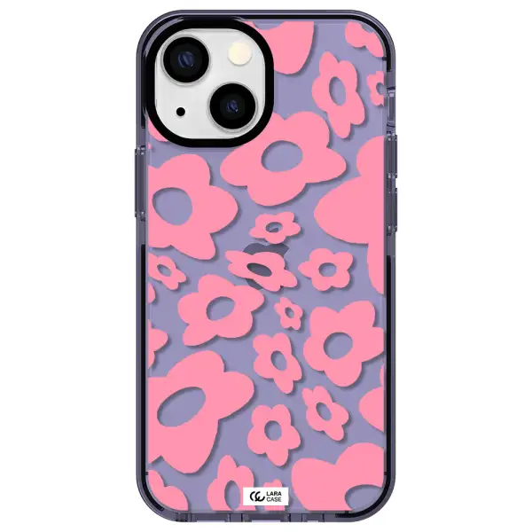 Five Petal Pink Flower Apple iPhone 15 impact Lilac Case