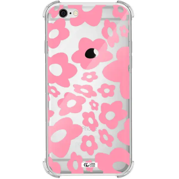Five Petal Pink Flower Apple iPhone 6 Clear PC Case