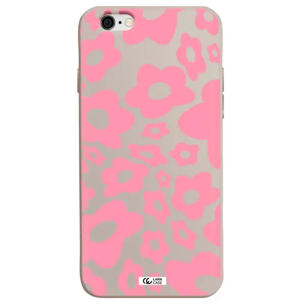 Five Petal Pink Flower Apple iPhone 6 Silicone Stone Case