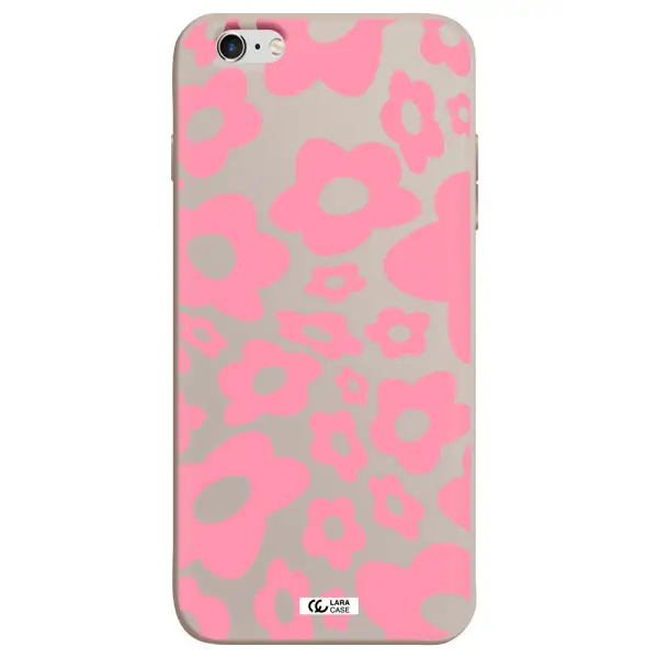 Five Petal Pink Flower Apple iPhone 6S Silicone Stone Case