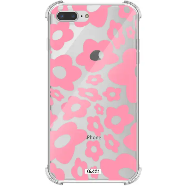 Five Petal Pink Flower Apple iPhone 7 plus Clear PC Case