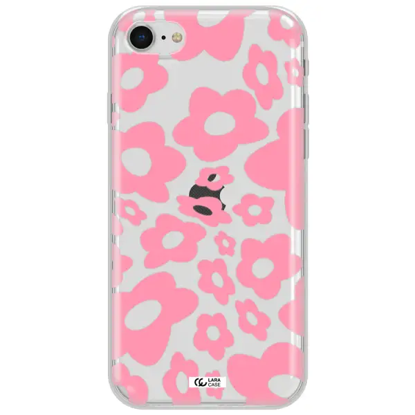 Five Petal Pink Flower Apple Iphone Se 2020 Clear Tpu Case
