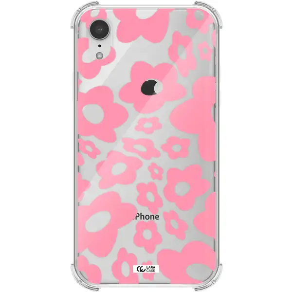 Five Petal Pink Flower Apple iPhone XR Clear PC Case