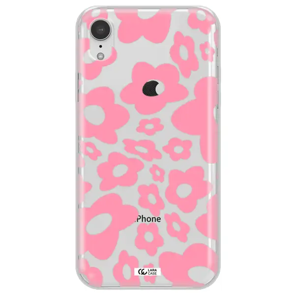 Five Petal Pink Flower Apple iPhone XR Clear TPU Case