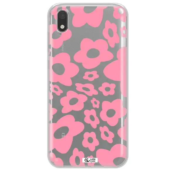 Five Petal Pink Flower Huawei Honor 8S Clear TPU Case