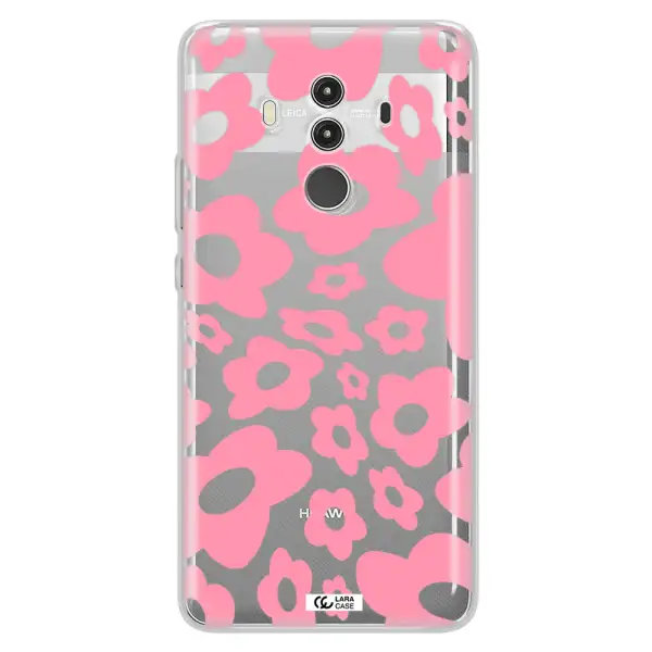 Five Petal Pink Flower Huawei Mate 10 Clear TPU Case