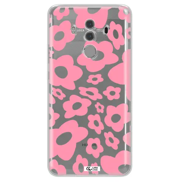 Five Petal Pink Flower Huawei Mate 10 Pro Clear TPU Case