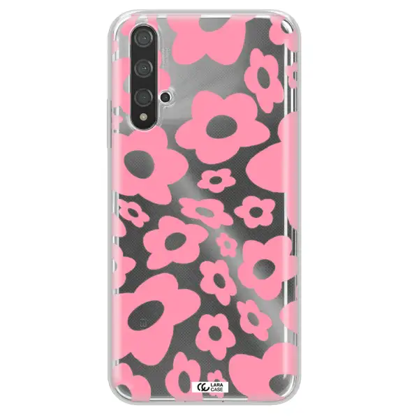 Five Petal Pink Flower Huawei Nova 5t Clear TPU Case