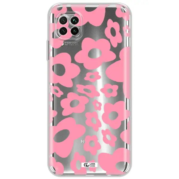 Five Petal Pink Flower Huawei Nova 7I Clear Tpu Case