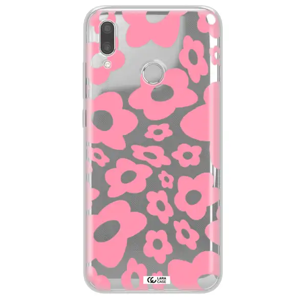 Five Petal Pink Flower Huawei P Smart 2019 Clear TPU Case