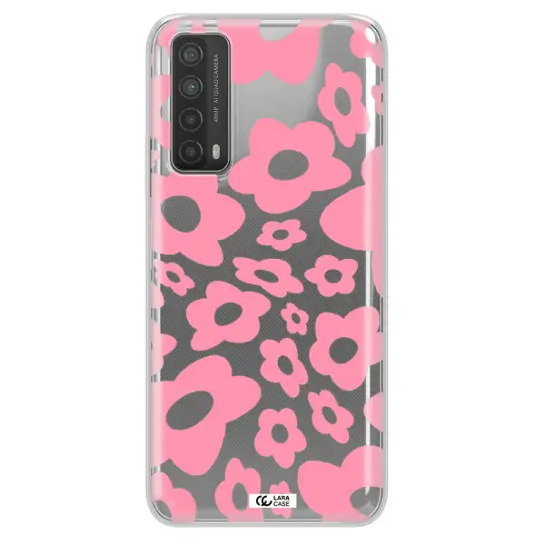 Five Petal Pink Flower Huawei P Smart 2021 Clear TPU Case