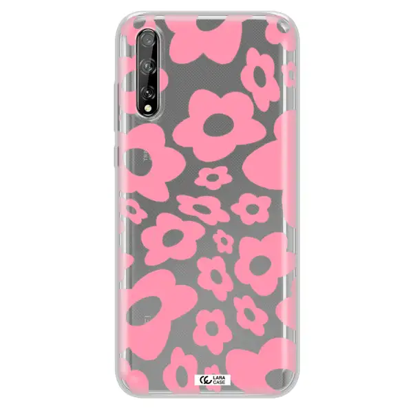 Five Petal Pink Flower Huawei P Smart S Clear TPU Case