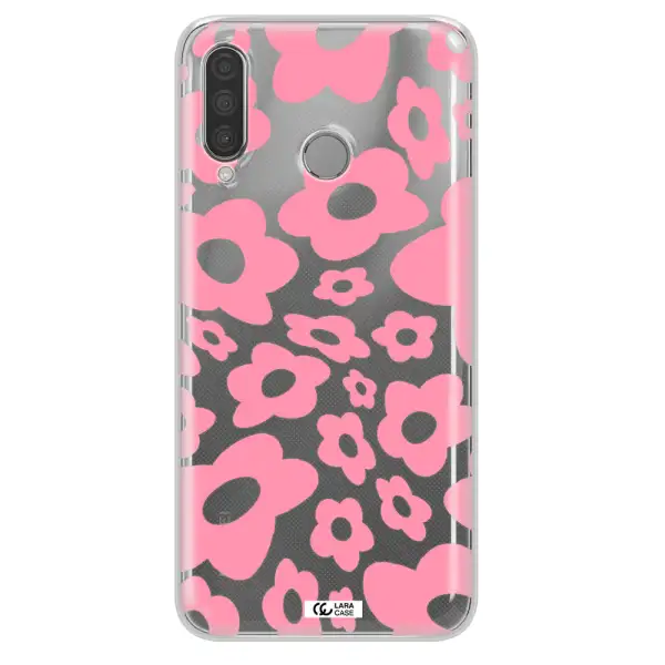 Five Petal Pink Flower Huawei P30 Lite Clear TPU Case