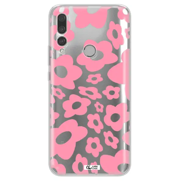 Five Petal Pink Flower Huawei Y9 Prime 2019 Clear TPU Case