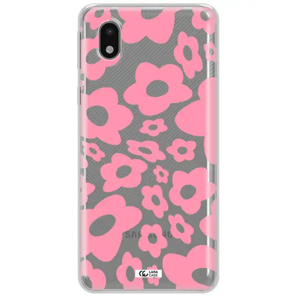 Five Petal Pink Flower Samsung A01 Core Clear Tpu Case