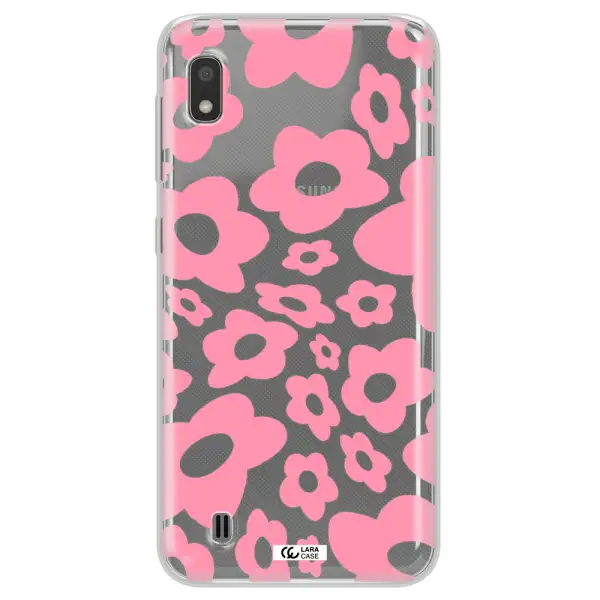 Five Petal Pink Flower Samsung A10 Clear TPU Case