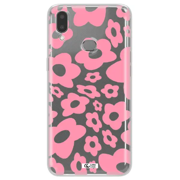 Five Petal Pink Flower Samsung A10S Clear TPU Case