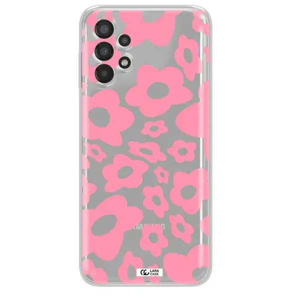 Five Petal Pink Flower Samsung A13 Clear TPU Case