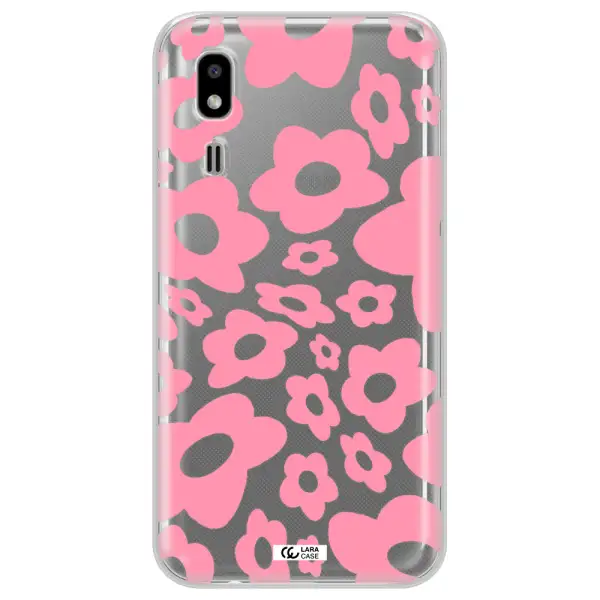 Five Petal Pink Flower Samsung A2 Core Clear TPU Case