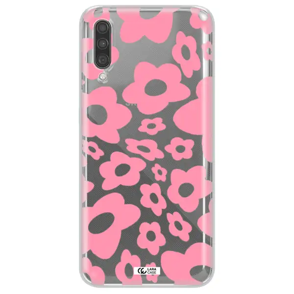 Five Petal Pink Flower Samsung A30S Clear TPU Case