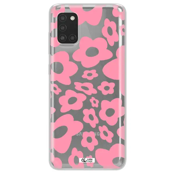 Five Petal Pink Flower Samsung A31 Clear TPU Case