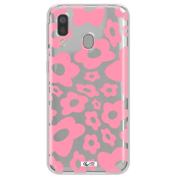 Five Petal Pink Flower Samsung A40 Clear TPU Case