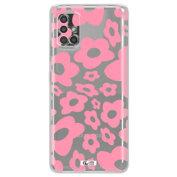 Five Petal Pink Flower Samsung A40S Clear Tpu Case