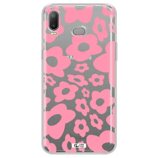 Five Petal Pink Flower Samsung A6S Clear TPU Case