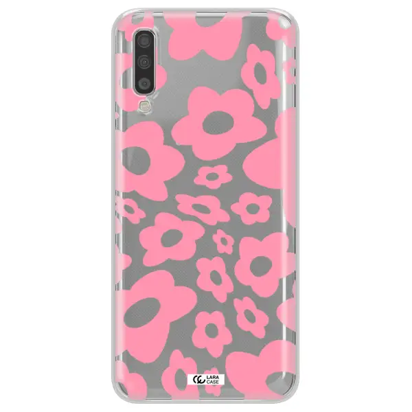 Five Petal Pink Flower Samsung A70S Clear Tpu Case