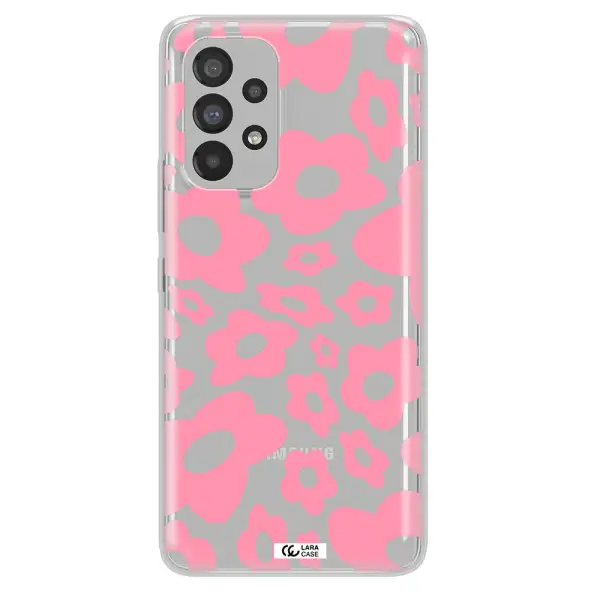 Five Petal Pink Flower Samsung A73 Clear TPU Case