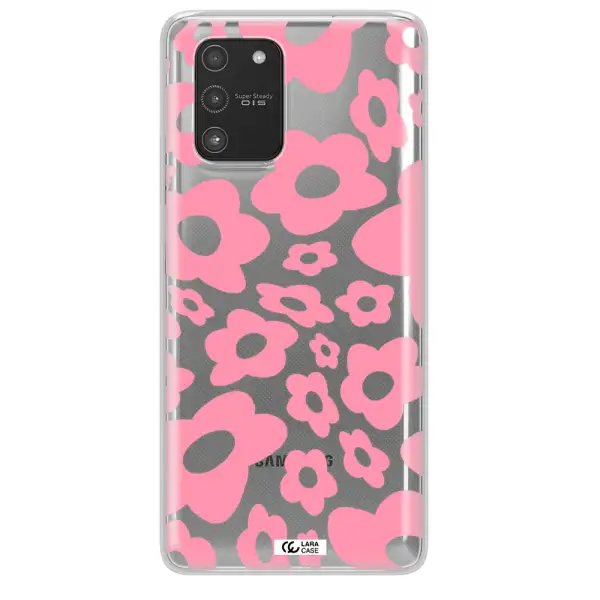 Five Petal Pink Flower Samsung A91 Clear TPU Case
