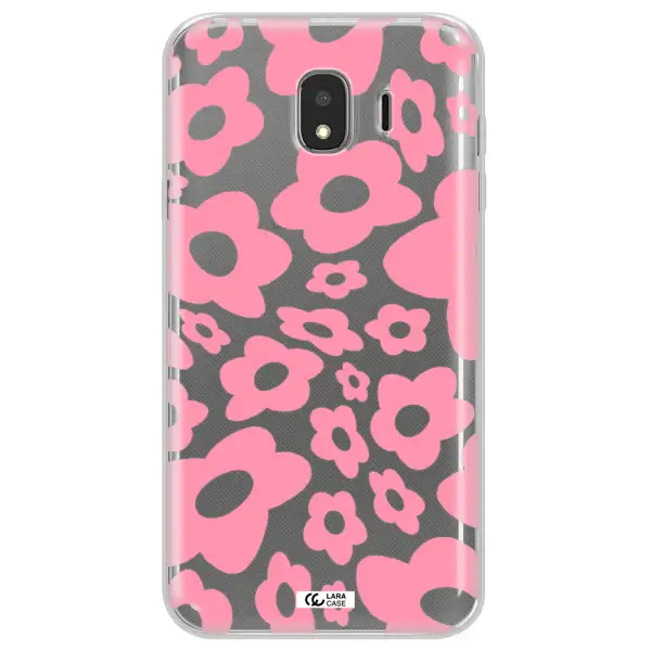 Five Petal Pink Flower Samsung J4 Clear TPU Case