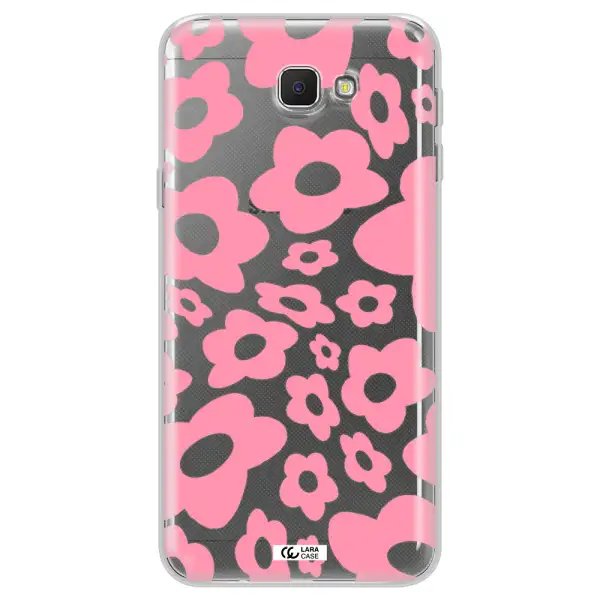 Five Petal Pink Flower Samsung J5 Prime Clear TPU Case
