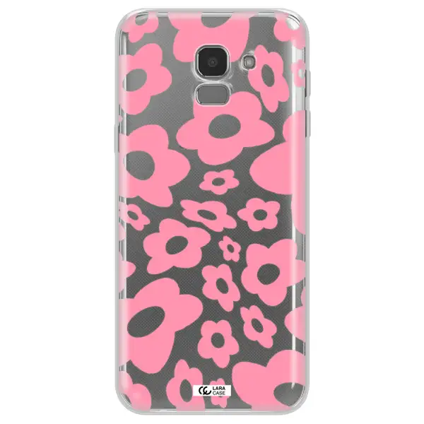 Five Petal Pink Flower Samsung J6 Clear TPU Case