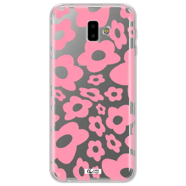 Five Petal Pink Flower Samsung J6 Plus Clear TPU Case