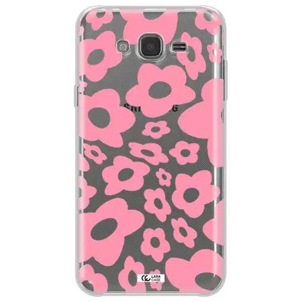 Five Petal Pink Flower Samsung J7 2015 Clear TPU Case