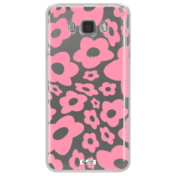 Five Petal Pink Flower Samsung J7 2016 Clear TPU Case