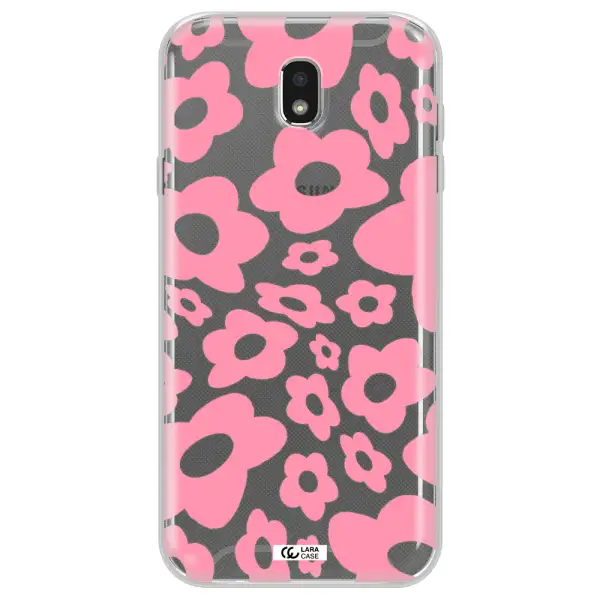 Five Petal Pink Flower Samsung J7 Pro Clear TPU Case