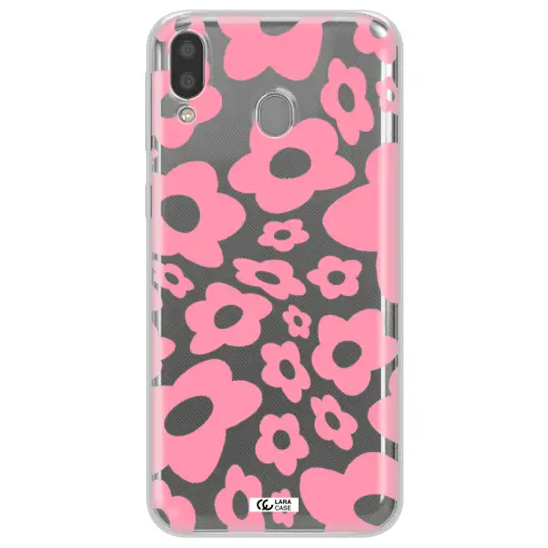 Five Petal Pink Flower Samsung M20 Clear TPU Case