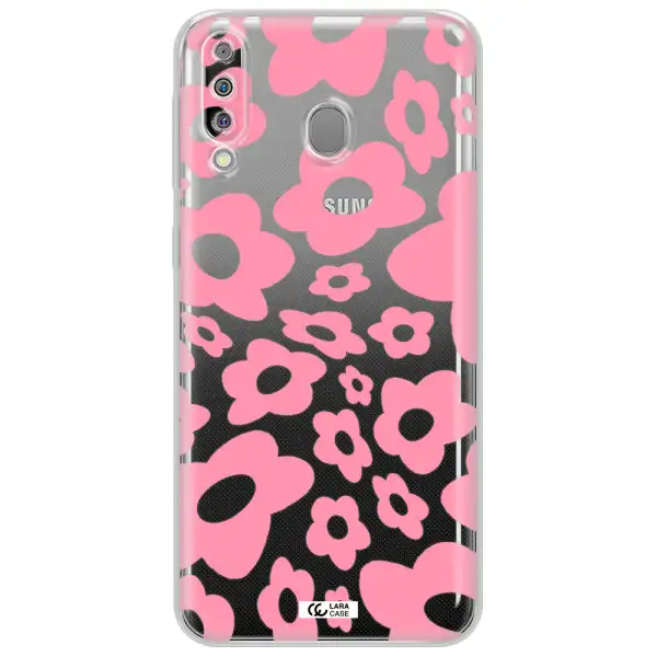 Five Petal Pink Flower Samsung M30 Clear TPU Case