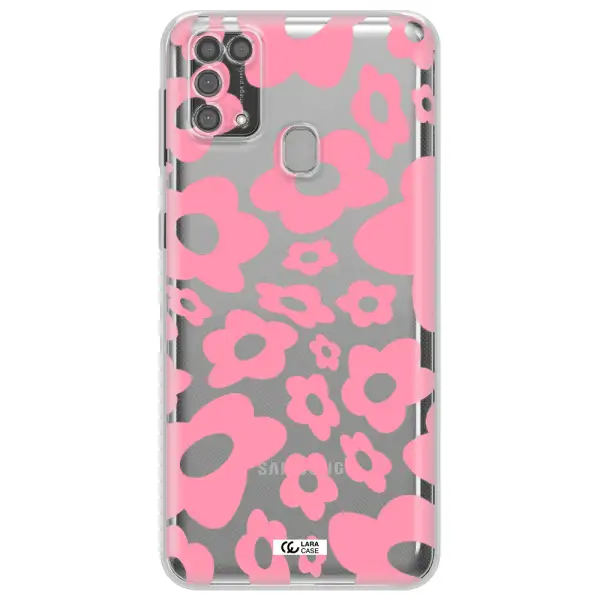 Five Petal Pink Flower Samsung M31 Clear TPU Case