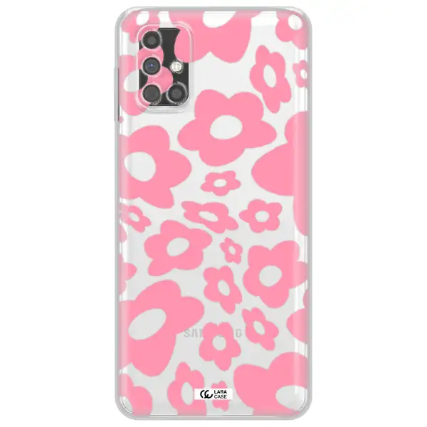 Five Petal Pink Flower Samsung M31S Clear TPU Case