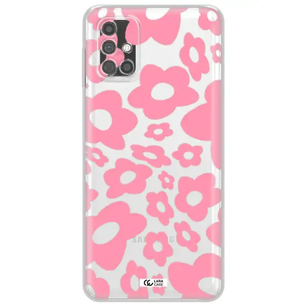 Five Petal Pink Flower Samsung M51 Clear TPU Case