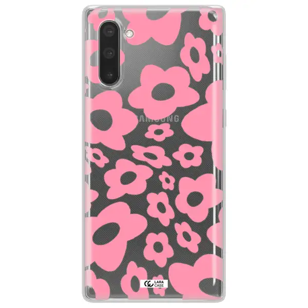 Five Petal Pink Flower Samsung Note 10 Clear TPU Case