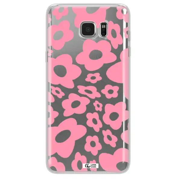 Five Petal Pink Flower Samsung Note 5 Clear TPU Case