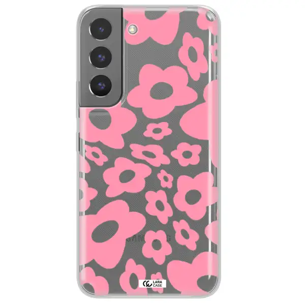 Five Petal Pink Flower Samsung S 22 Plus Clear TPU Case