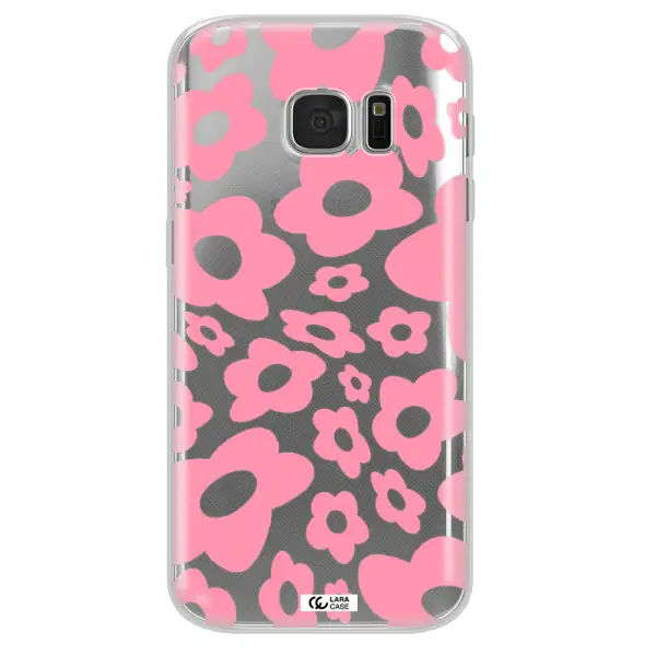 Five Petal Pink Flower Samsung S 7 Clear TPU Case