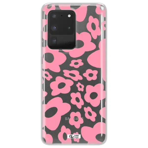 Five Petal Pink Flower Samsung S20 Ultra Clear TPU Case