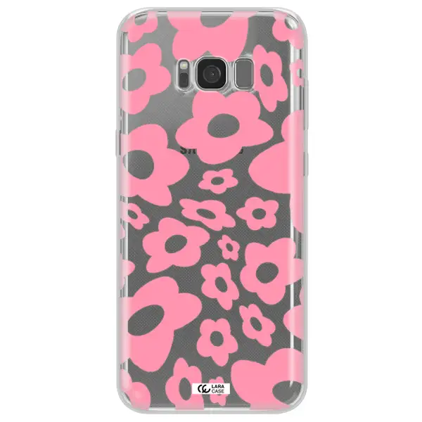Five Petal Pink Flower Samsung S8 Plus Clear TPU Case