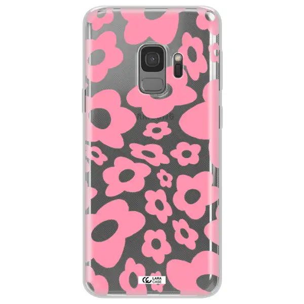Five Petal Pink Flower Samsung S9 Clear TPU Case